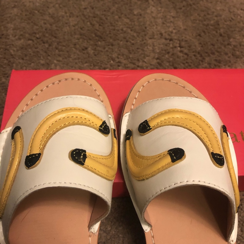 Kate Spade leather banana slip-on sandals